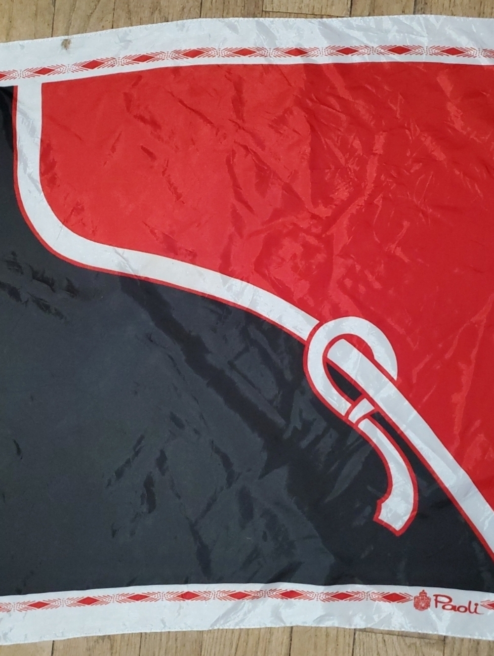PAOLI Silk Feel Scarf Hand Rolled TINO RANGATIRATANGA FLAG 23" Square